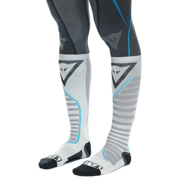 Dainese Dry Long Socks White / Grey (Image 3) - ThrottleChimp