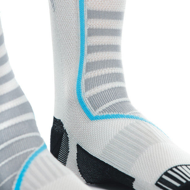 Dainese Dry Long Socks White / Grey (Image 9) - ThrottleChimp