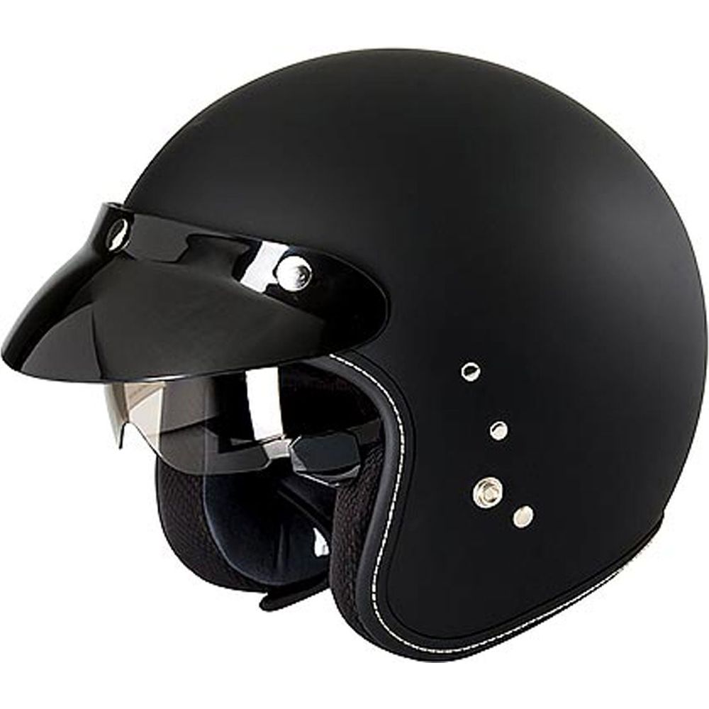 Duchinni D501 Open Face Helmet Matt Black - ThrottleChimp