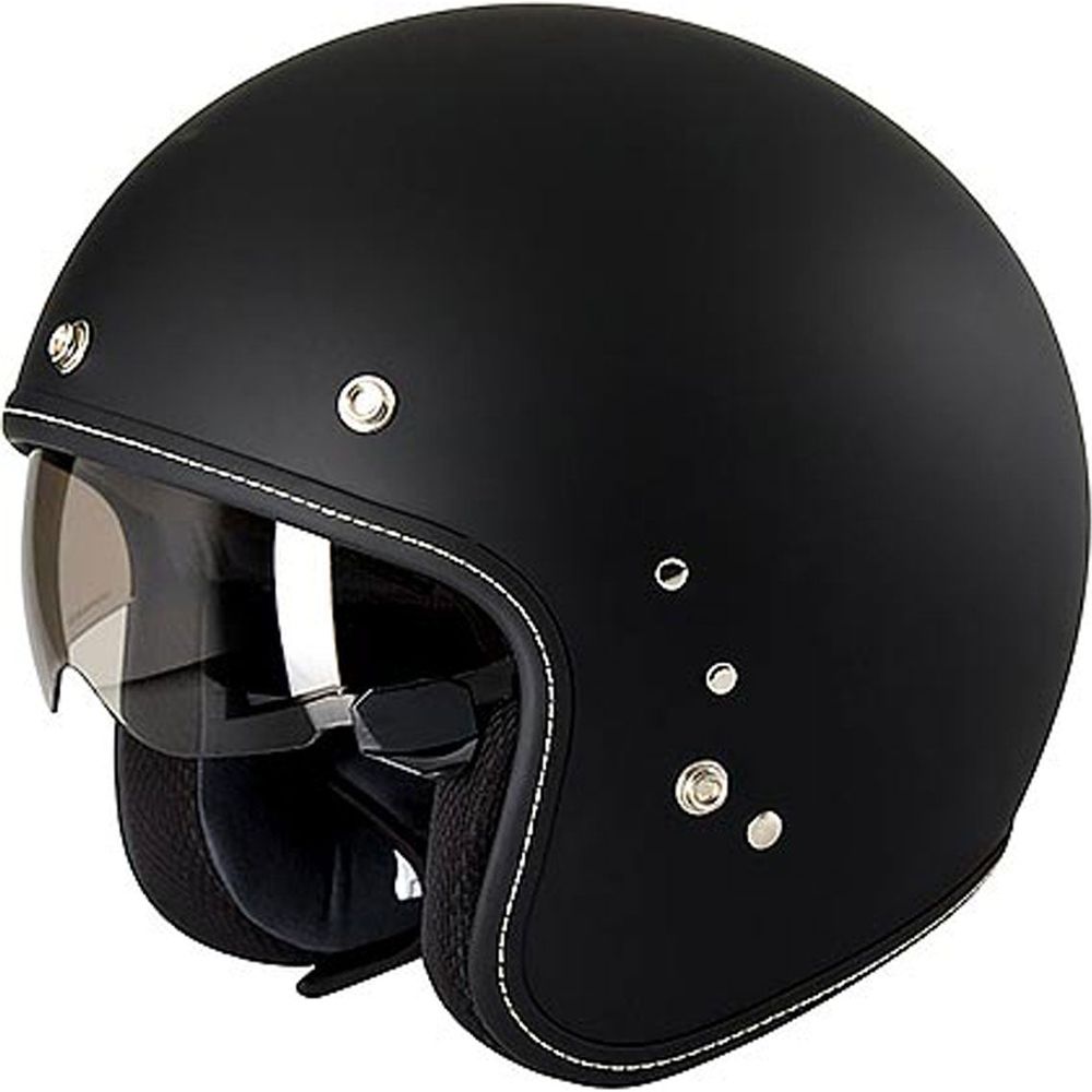 Duchinni D501 Open Face Helmet Matt Black (Image 2) - ThrottleChimp