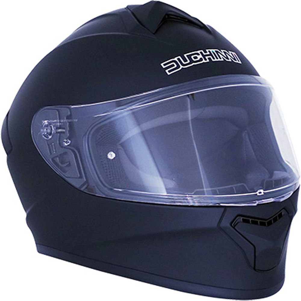 Duchinni D977 Full Face Helmet Matt Black (Image 2) - ThrottleChimp