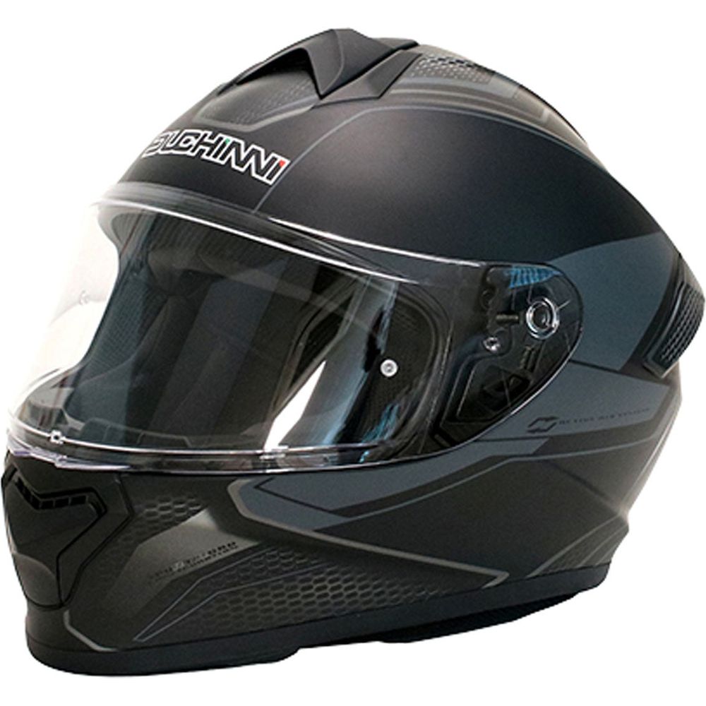 Duchinni D977 Full Face Helmet Black / Gunmetal - ThrottleChimp