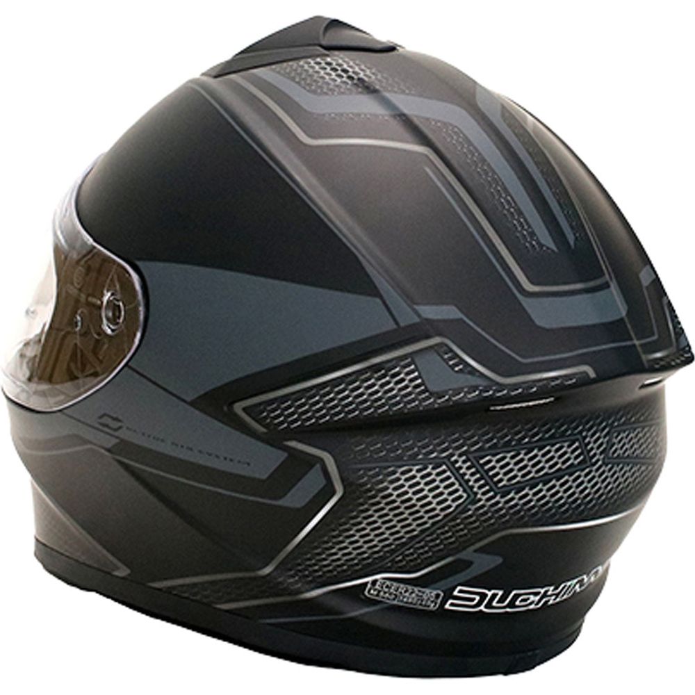 Duchinni D977 Full Face Helmet Black / Gunmetal FREE 1 YEAR Returns, FREE UK Delivery | ThrottleChimp