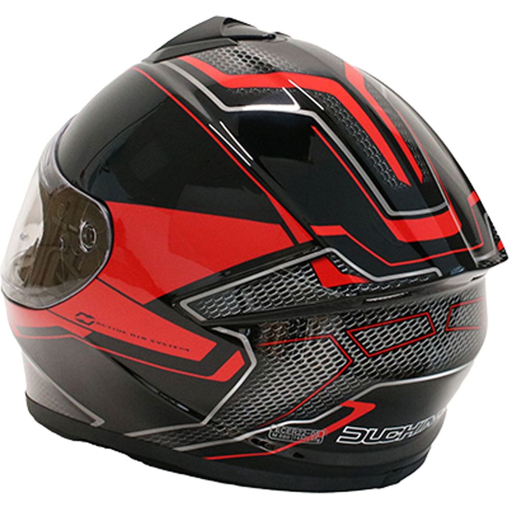 Duchinni D977 Full Face Helmet Black / Red (Image 3) - ThrottleChimp