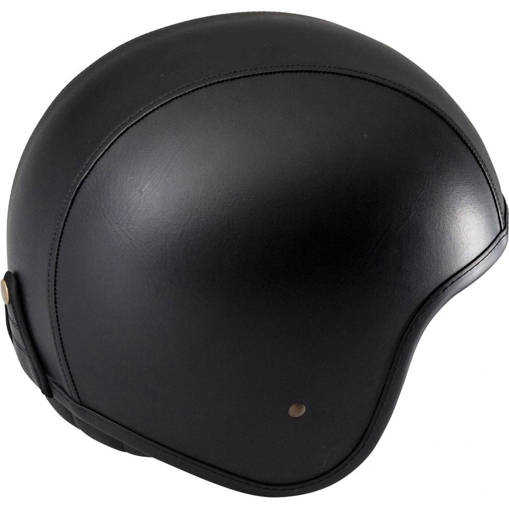 Duchinni D388 Vintage Open Face Helmet Black (Image 2) - ThrottleChimp