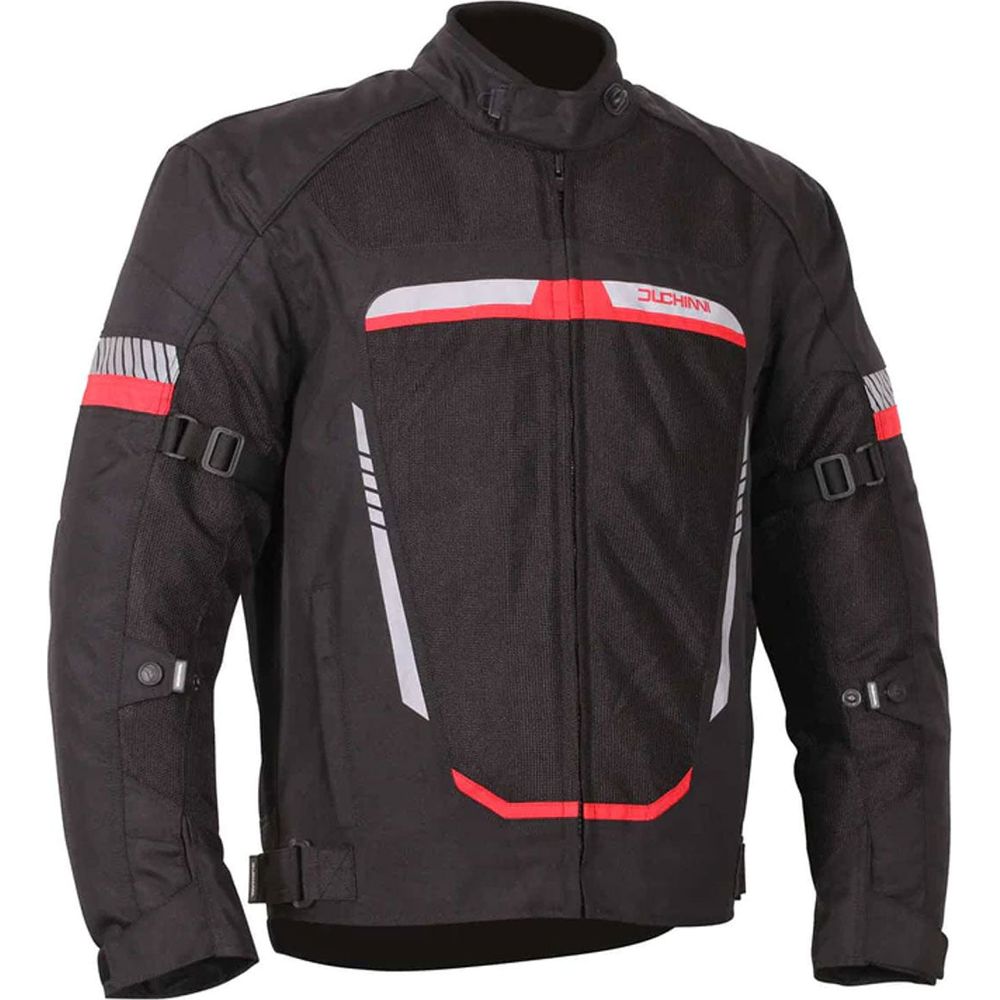 Duchinni Mistral Textile Jacket Black / Red (Image 2) - ThrottleChimp