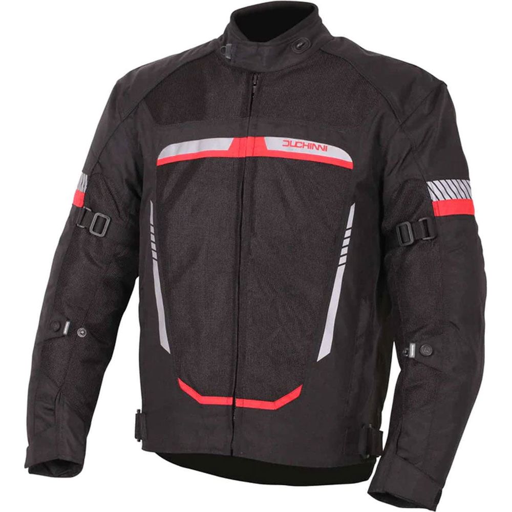 Duchinni Mistral Textile Jacket Black / Red FREE 1 YEAR Returns, FREE UK Delivery | ThrottleChimp