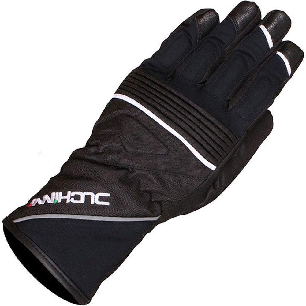 Duchinni Verona Ladies Textile Gloves Black / White - ThrottleChimp