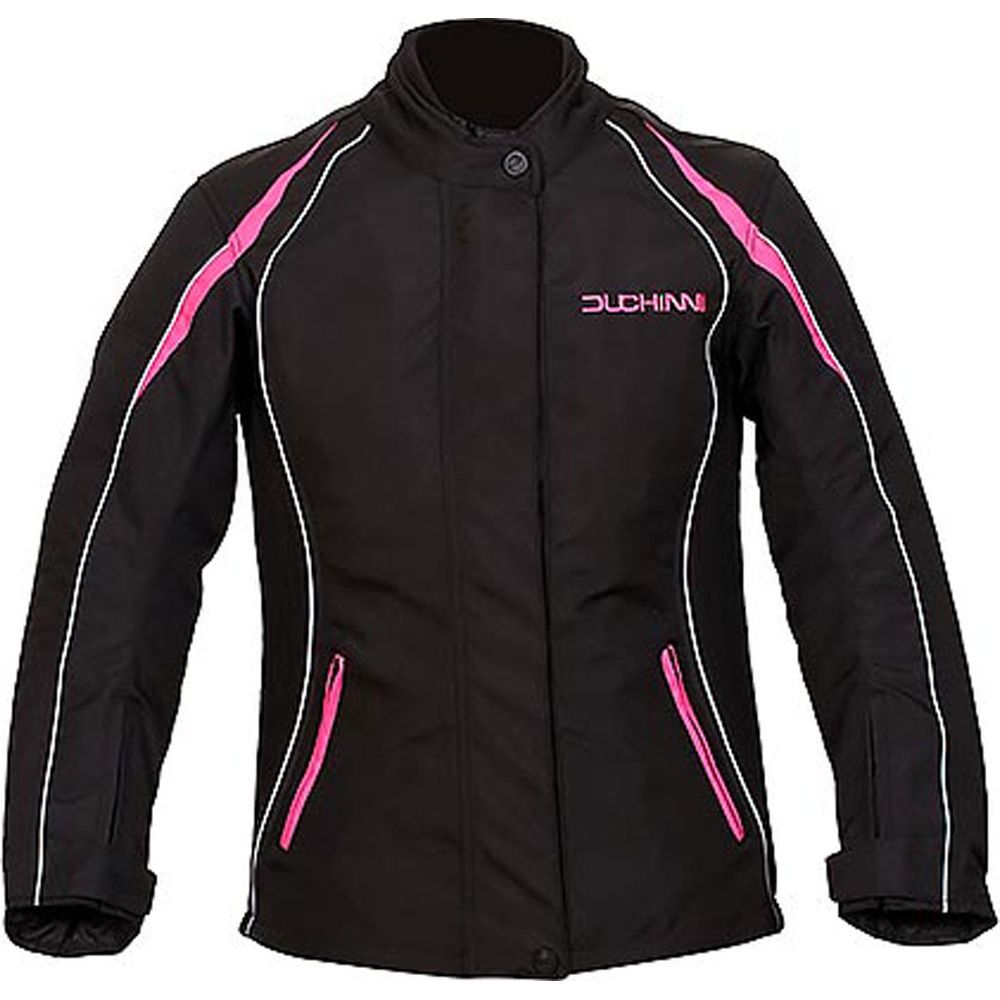 Duchinni Vienna Ladies Textile Jacket Black / Pink FREE 1 YEAR Returns, FREE UK Delivery | ThrottleChimp