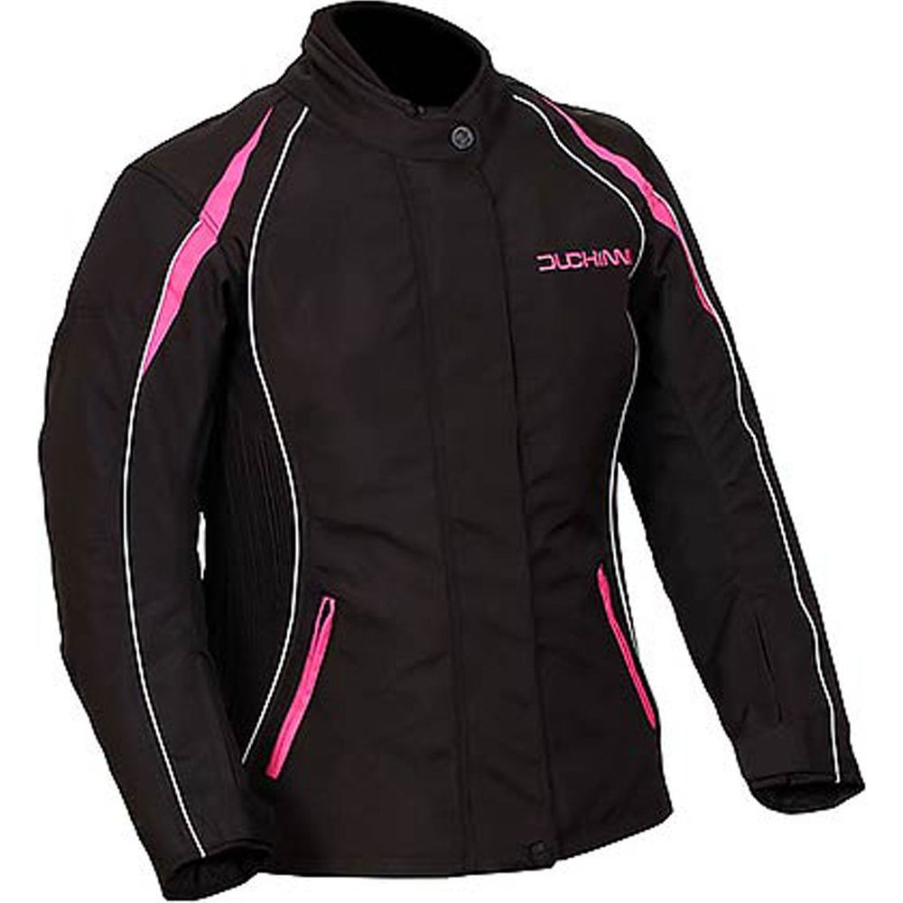 Duchinni Vienna Ladies Textile Jacket Black / Pink FREE 1 YEAR Returns, FREE UK Delivery | ThrottleChimp