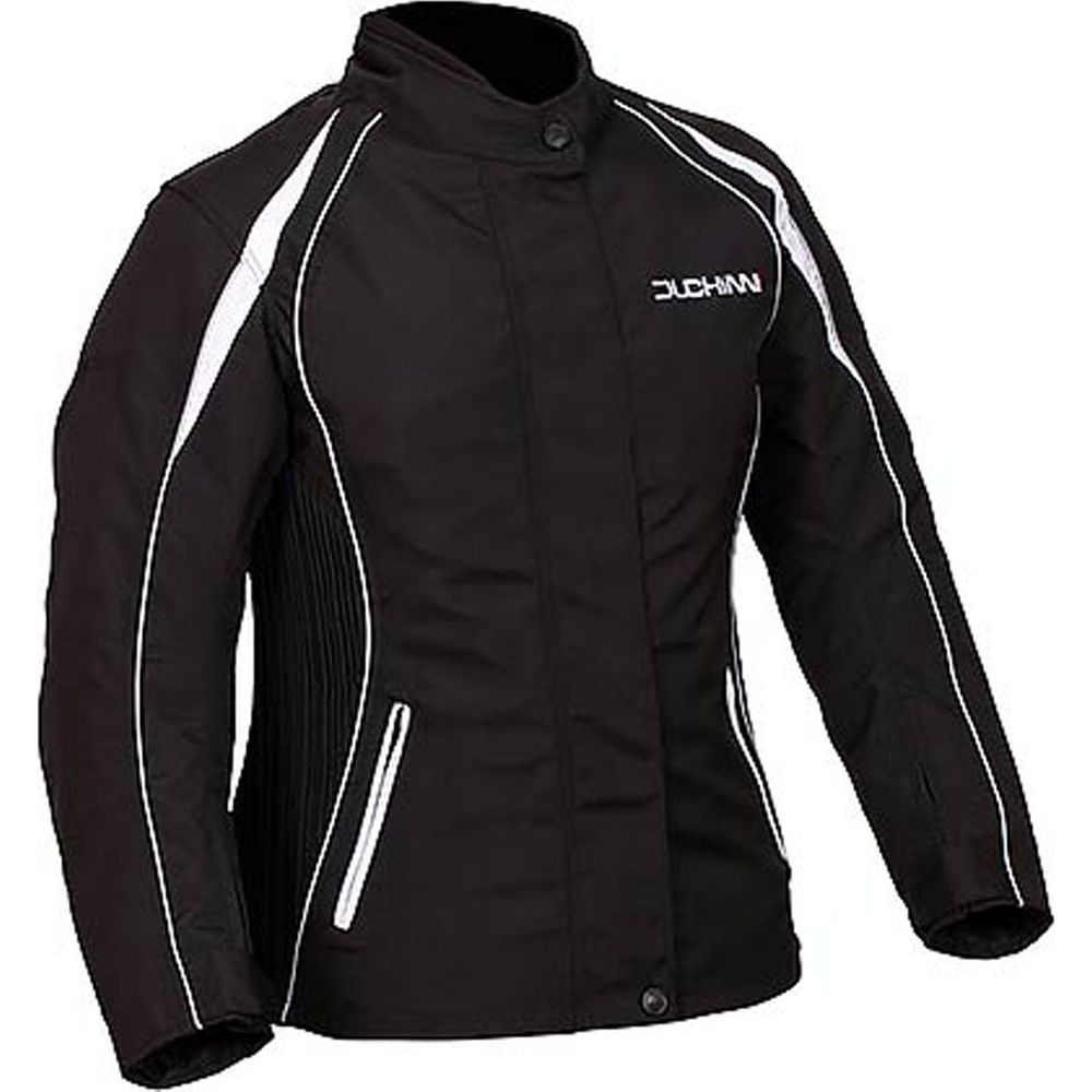 Duchinni Vienna Ladies Textile Jacket Black / White - ThrottleChimp