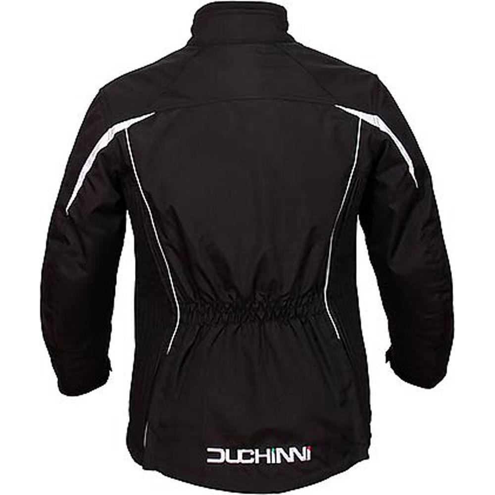 Duchinni Vienna Ladies Textile Jacket Black / White (Image 3) - ThrottleChimp