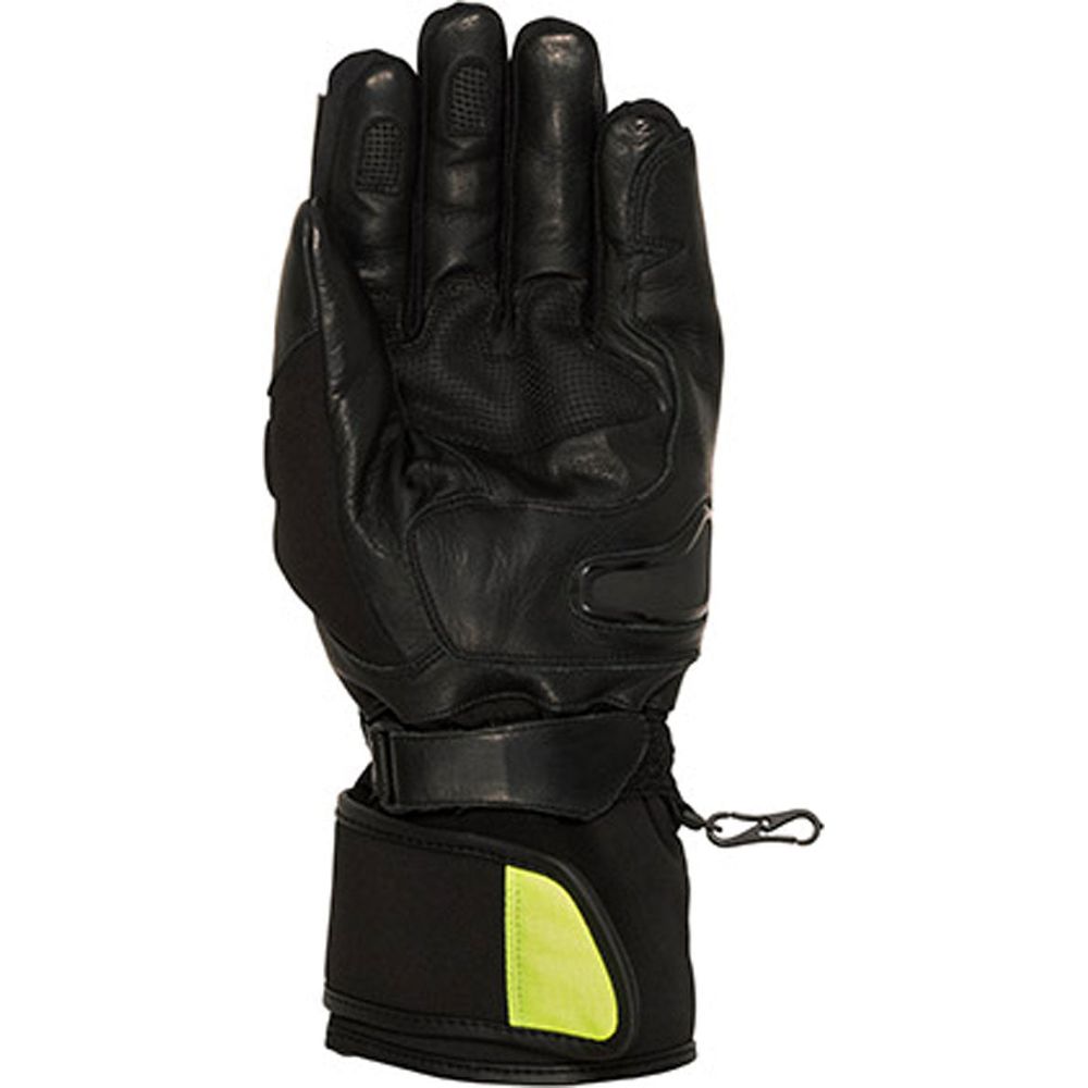 Duchinni Yukon 2.0 Leather / Textile Gloves Black / Neon (Image 2) - ThrottleChimp