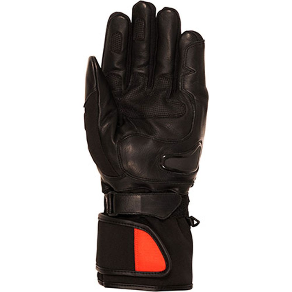 Duchinni Yukon 2.0 Leather / Textile Gloves Black / Red (Image 2) - ThrottleChimp