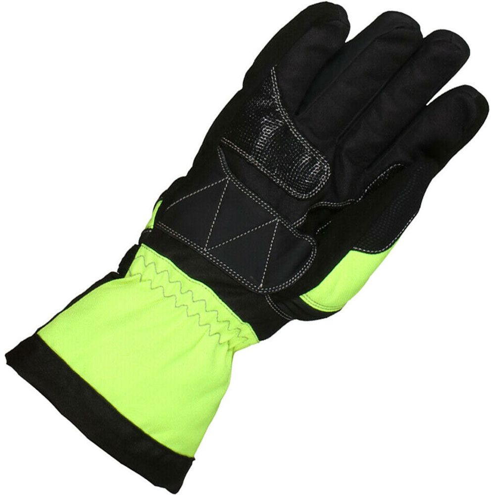 Duchinni Yukon Leather / Textile Gloves Black / Neon (Image 2) - ThrottleChimp