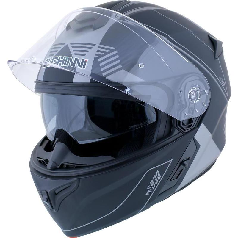 Duchinni D938 Flip-Up Helmet Black / Gunmetal - ThrottleChimp