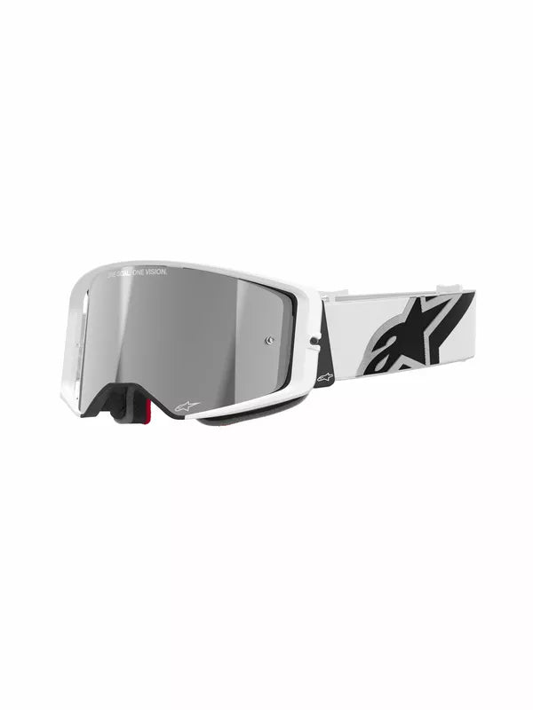 Alpinestars Supertech Corp Goggles White / Mirror Silver FREE 1 Year Return, FREE UK Shipping | ThrottleChimp