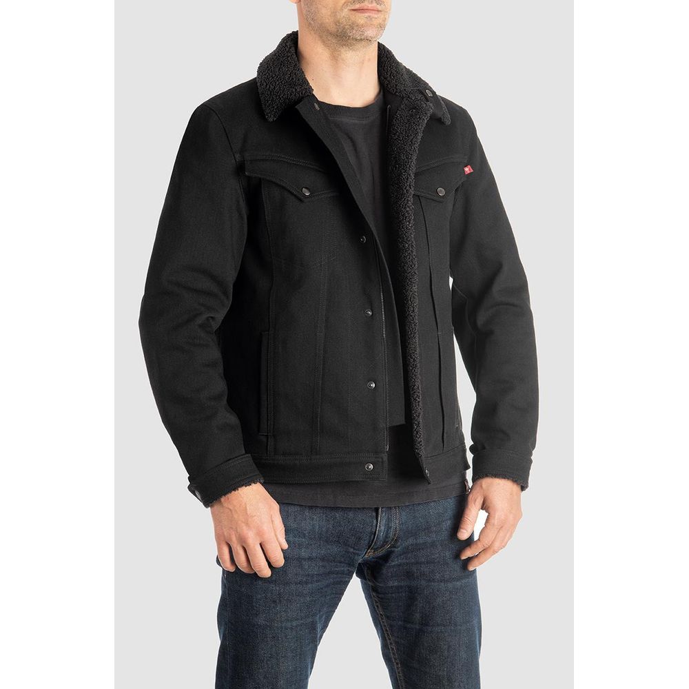 Pando Moto Husky 2.0 Denim Jacket Black (Image 3) - ThrottleChimp