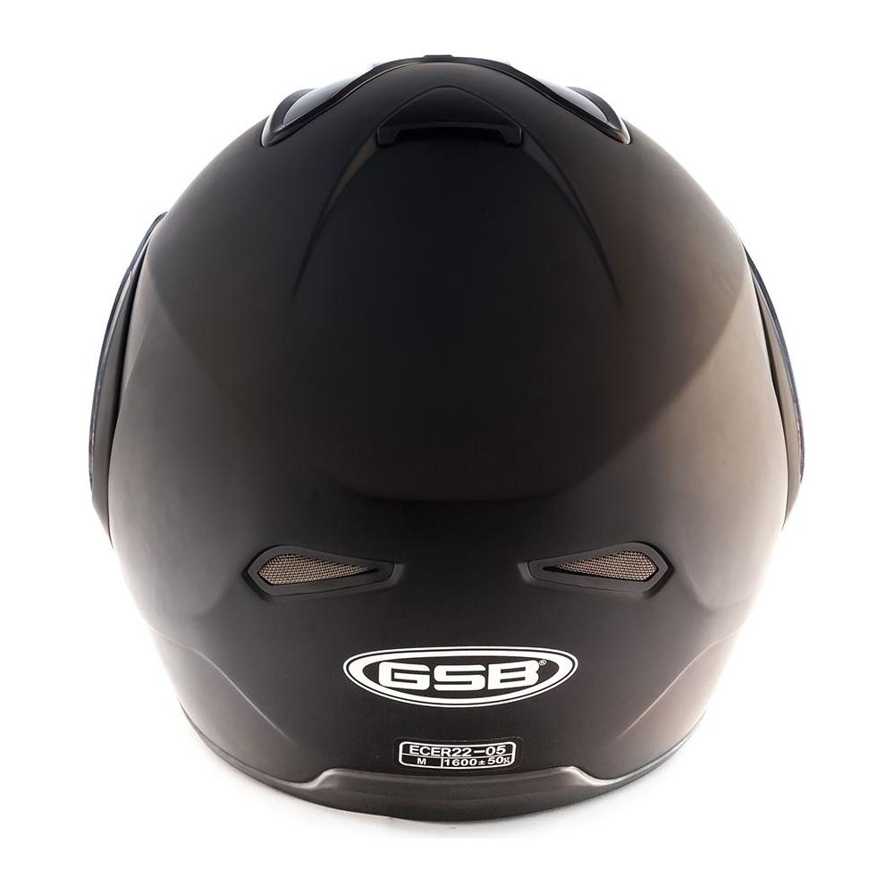 GSB G-339 Flip-Up Helmet Matt Plain Black (Image 4) - ThrottleChimp