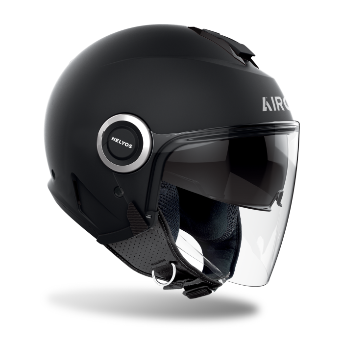 Airoh Helyos Open Face Helmet Matt Black FREE 1 YEAR Returns, FREE UK Delivery | ThrottleChimp