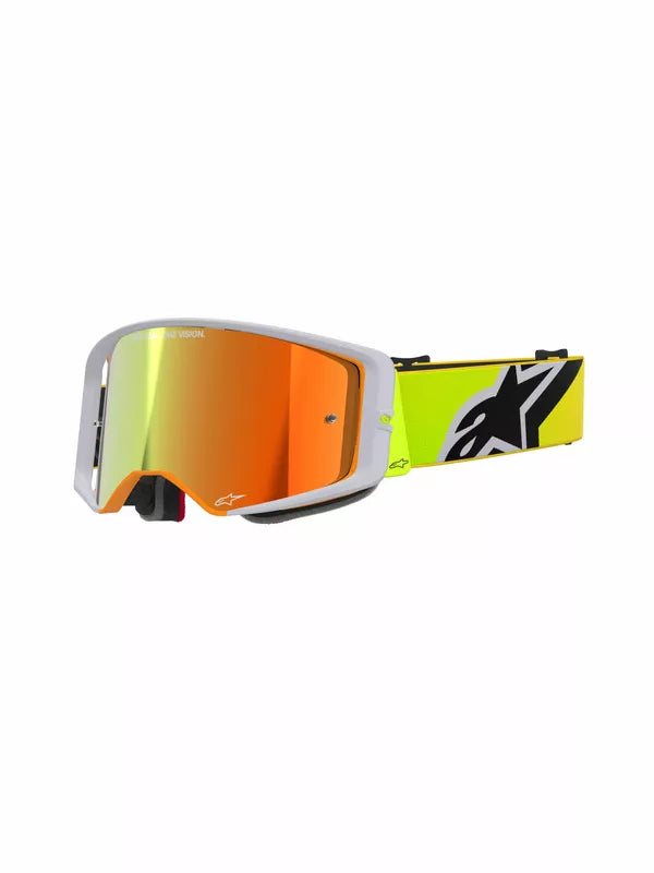 Alpinestars Supertech Corp Goggles Yellow / Grey / Mirror Red FREE 1 Year Return, FREE UK Shipping | ThrottleChimp