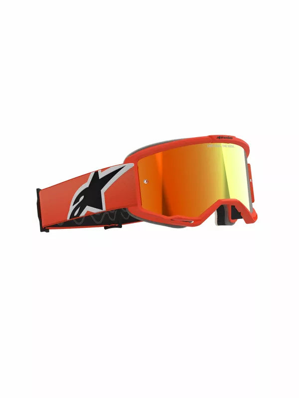 Alpinestars Vision 5 Corp Goggles Orange / Mirror Red FREE 1 Year Return, FREE UK Shipping | ThrottleChimp