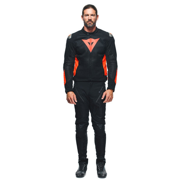 Dainese Energyca Air Textile Jacket Black / Fluo Red (Image 3) - ThrottleChimp