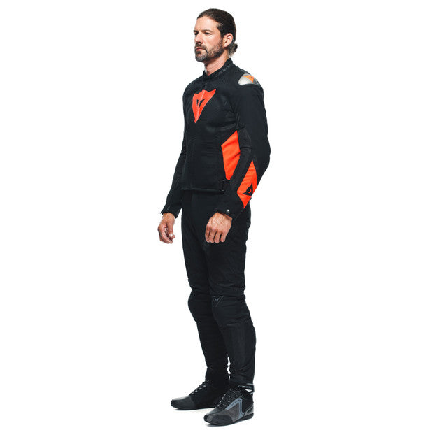 Dainese Energyca Air Textile Jacket Black / Fluo Red (Image 4) - ThrottleChimp