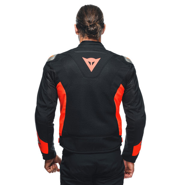 Dainese Energyca Air Textile Jacket Black / Fluo Red (Image 5) - ThrottleChimp