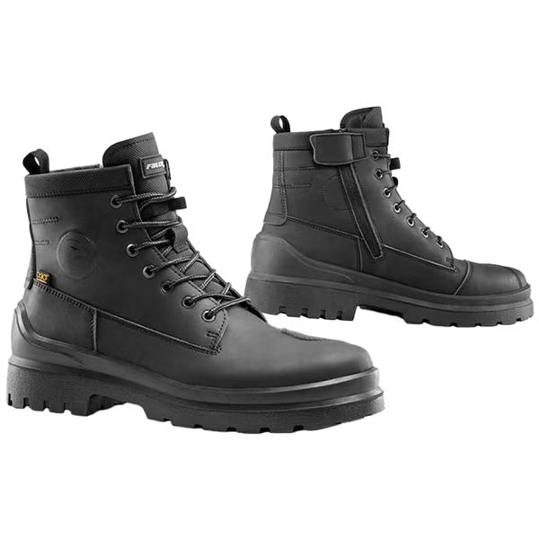 Falco Scout Leather Boots Black - ThrottleChimp