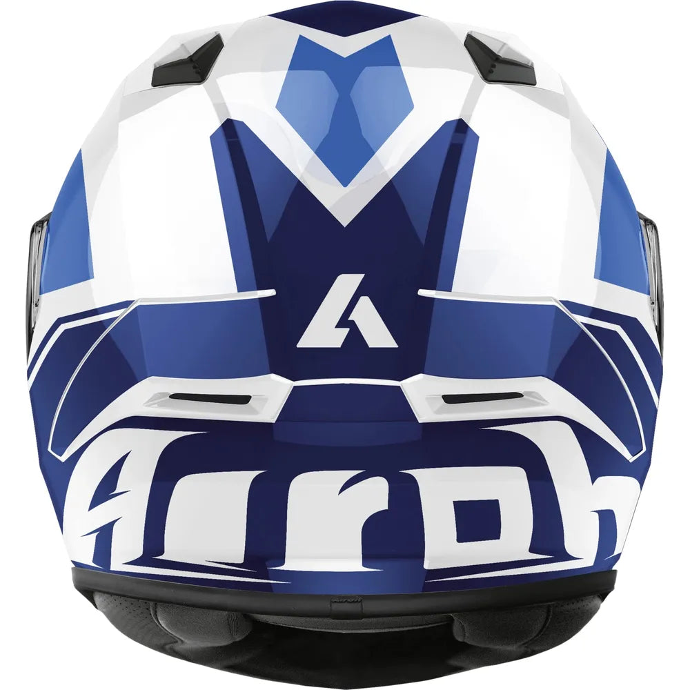 Airoh Valor Full Face Helmet Gloss Wings Blue (Image 3) - ThrottleChimp