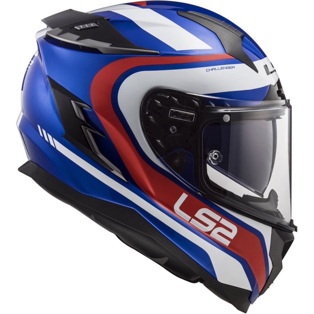 LS2 FF327 Challenger HPFC Full Face Helmet Fusion Blue / Red (Image 3) - ThrottleChimp