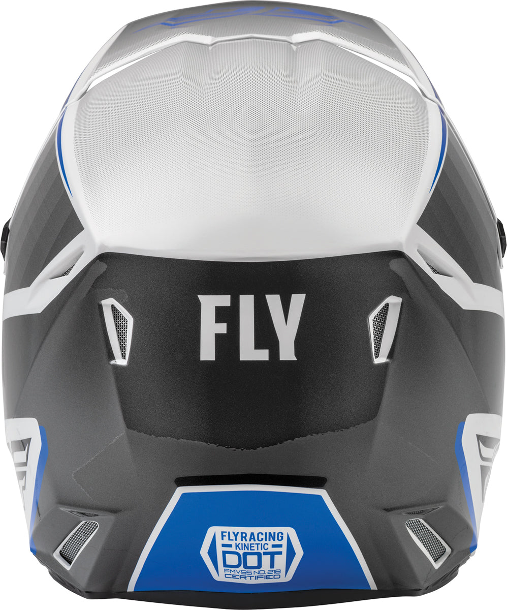 Fly Racing Kinetic Drift ECE Blue / Charcoal / White FREE 1 YEAR Returns, FREE UK Delivery | ThrottleChimp