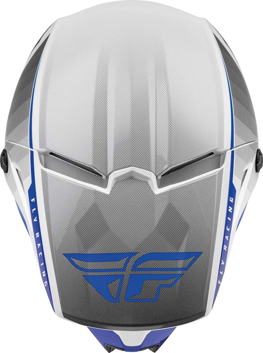 Fly Racing Kinetic Drift ECE Blue / Charcoal / White FREE 1 YEAR Returns, FREE UK Delivery | ThrottleChimp