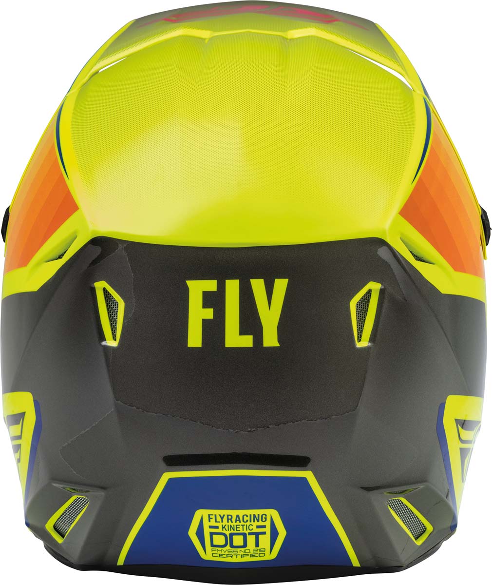 Fly Racing Kinetic Drift ECE Blue / Fluo Yellow / Charcoal FREE 1 YEAR Returns, FREE UK Delivery | ThrottleChimp