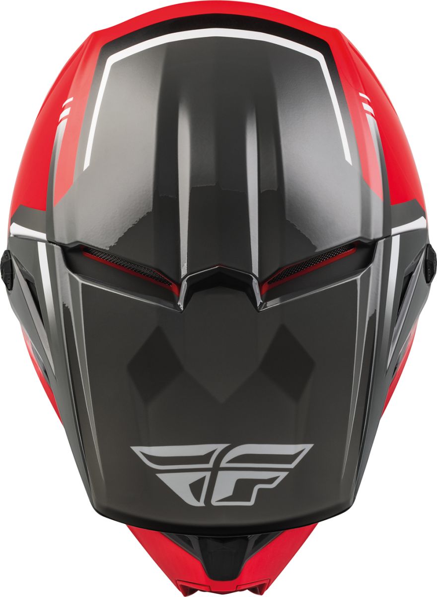 Fly Racing Kinetic ECE Vision Red / Grey FREE 1 YEAR Returns, FREE UK Delivery | ThrottleChimp