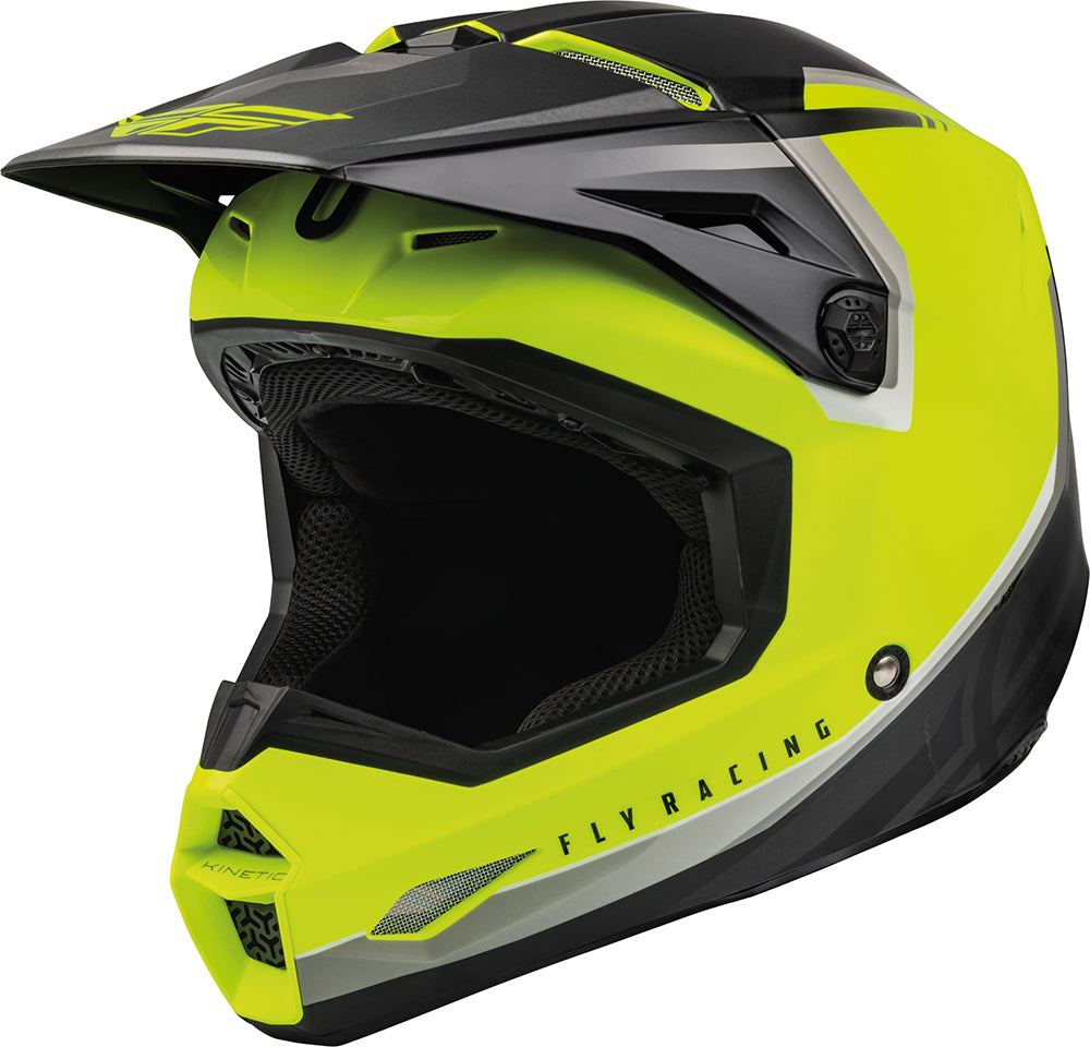 Fly Racing Kinetic ECE Vision Fluo Yellow / Black FREE 1 YEAR Returns, FREE UK Delivery | ThrottleChimp