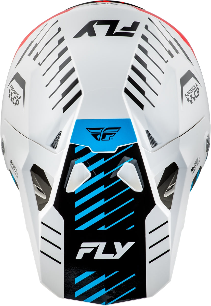 Fly Racing Formula CP Slice White / Red / Cyan FREE 1 YEAR Returns, FREE UK Delivery | ThrottleChimp