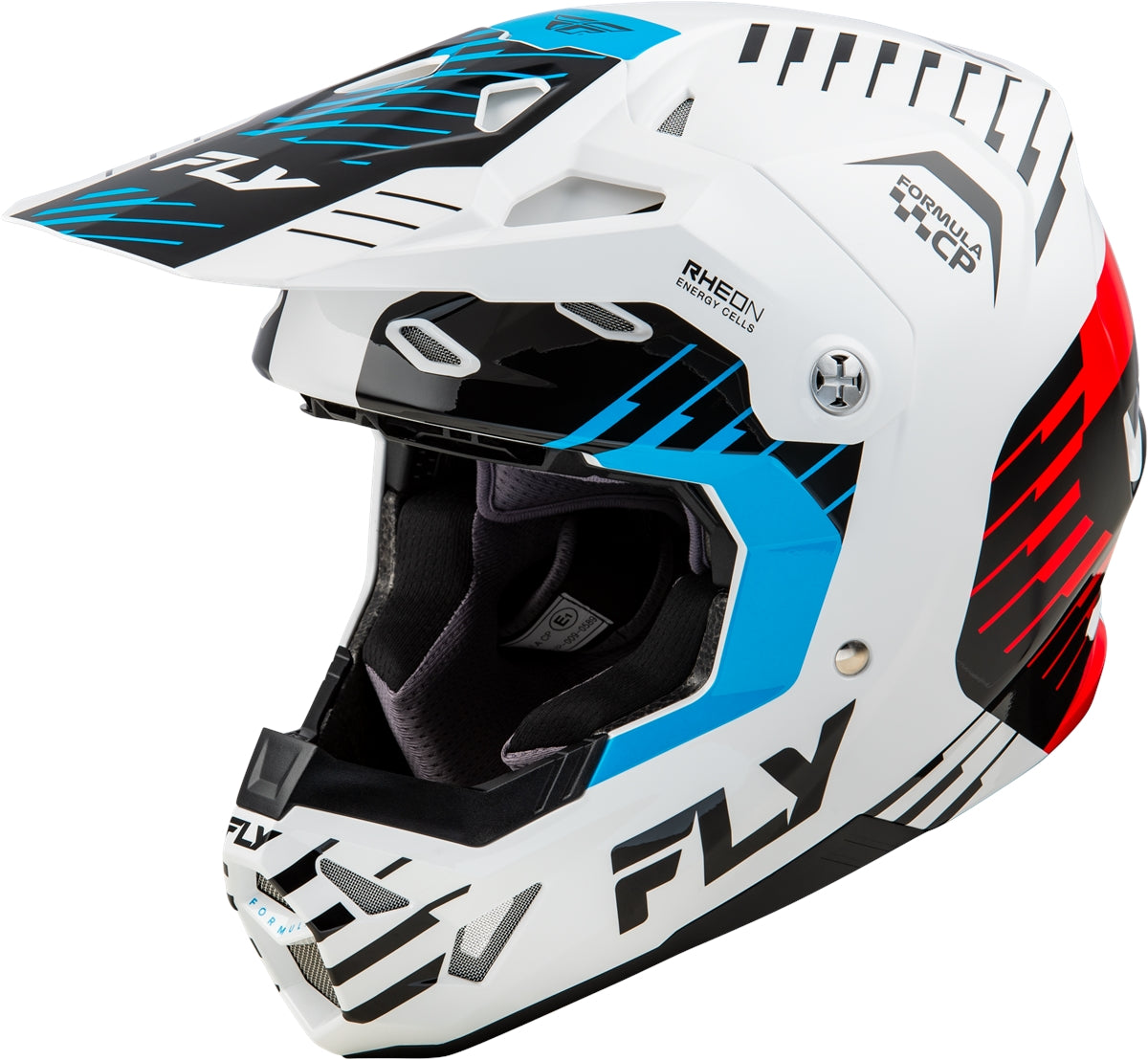 Fly Racing Formula CP Slice White / Red / Cyan FREE 1 YEAR Returns, FREE UK Delivery | ThrottleChimp