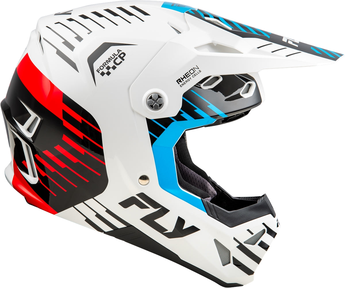 Fly Racing Formula CP Slice White / Red / Cyan FREE 1 YEAR Returns, FREE UK Delivery | ThrottleChimp