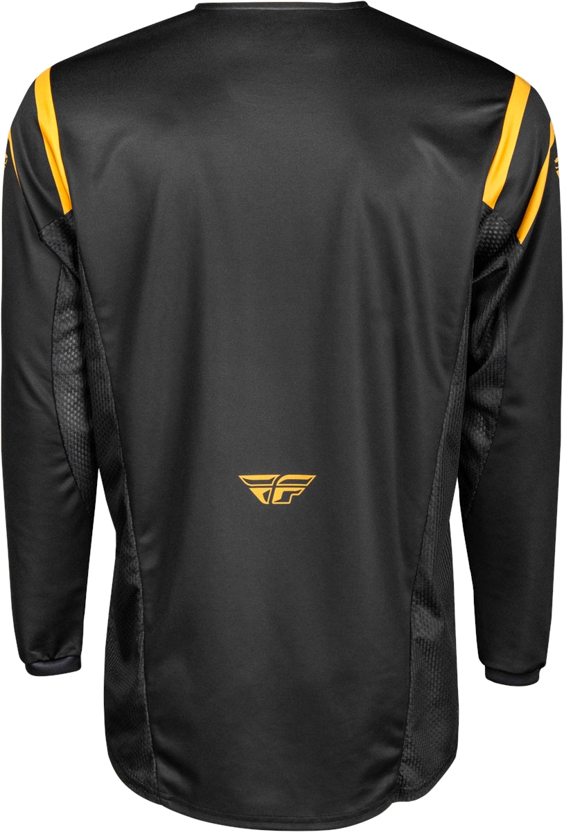 Fly Racing Kinetic Center Jersey Black / Gold FREE 1 YEAR Returns, FREE UK Delivery | ThrottleChimp