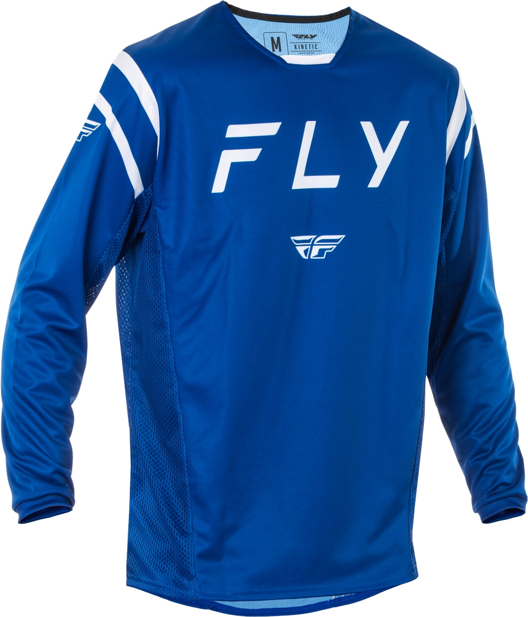 Fly Racing Kinetic Center Jersey Navy / White FREE 1 YEAR Returns, FREE UK Delivery | ThrottleChimp