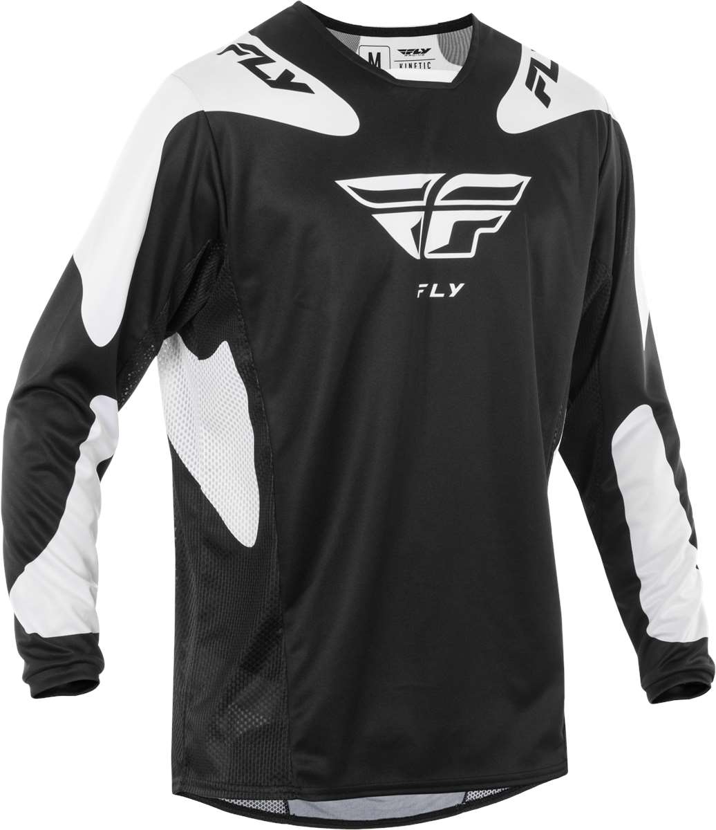 Fly Racing Kinetic Sym Jersey Black / White FREE 1 YEAR Returns, FREE UK Delivery | ThrottleChimp