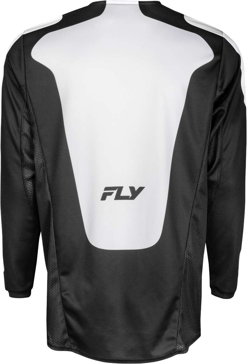 Fly Racing Kinetic Sym Jersey Black / White FREE 1 YEAR Returns, FREE UK Delivery | ThrottleChimp