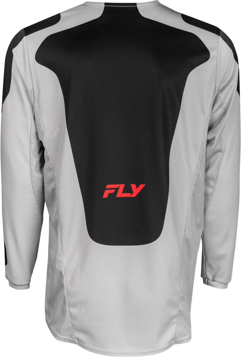 Fly Racing Kinetic Sym Jersey Light Grey / Red / Black FREE 1 YEAR Returns, FREE UK Delivery | ThrottleChimp