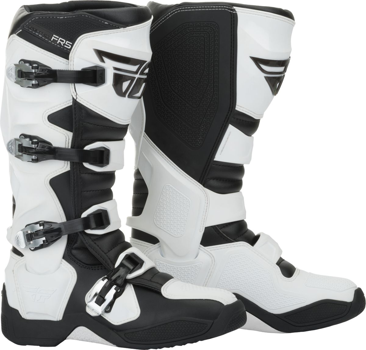 Fly Racing FR5 MX Boots Black / White FREE 1 YEAR Returns, FREE UK Delivery | ThrottleChimp