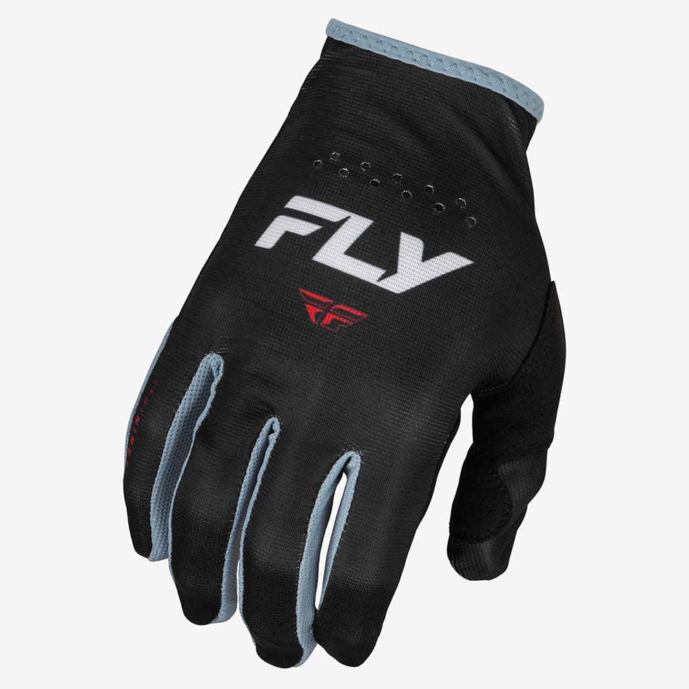 Fly Racing Lite MX Gloves Black / White / Red FREE 1 YEAR Returns, FREE UK Delivery | ThrottleChimp