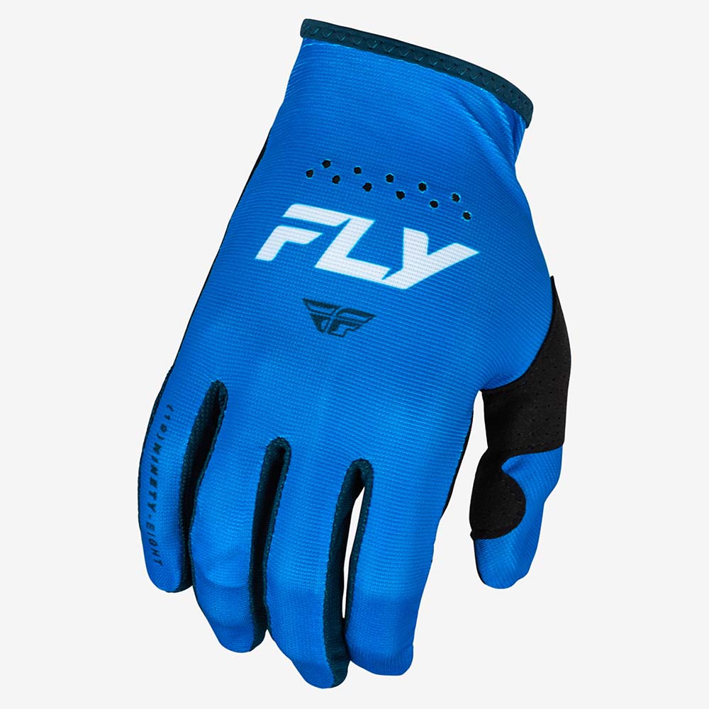 Fly Racing Lite MX Gloves Blue / White FREE 1 YEAR Returns, FREE UK Delivery | ThrottleChimp