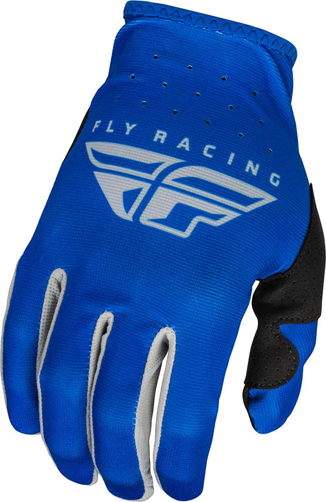 Fly Racing Lite Youth MX Gloves Blue / Grey FREE 1 YEAR Returns, FREE UK Delivery | ThrottleChimp