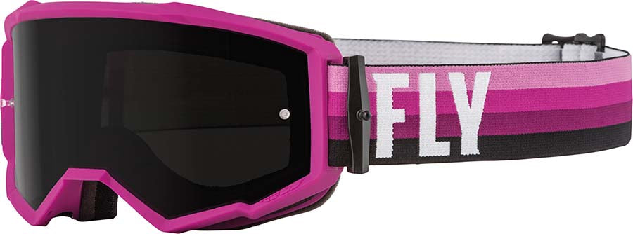 Fly Racing Zone MX Goggles Pink / Black / Smoke Lens FREE 1 YEAR Returns, FREE UK Delivery | ThrottleChimp